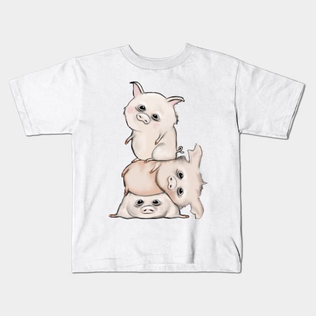 Pigs Kids T-Shirt by msmart